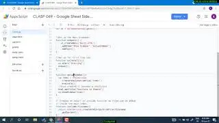 CLASP 049   Google Sheets dynamic Sidebar using Apps Script