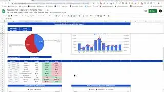 Facebook Ads Report - Ecommerce Dashboard for Google Sheets Spreadsheet -  DOWNLOAD Template