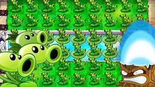 Plants vs Zombies: Epic hack [Threepeater] vs All Zombies