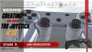 Solidworks Tutorial Sketch Shape Creating & Adding The Joystick PS & Xbox Stage#8 English-AER Int.