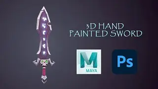 3D Hand Painted Sword | Autodesk Maya and Adobe Photoshop | Gaming Assets