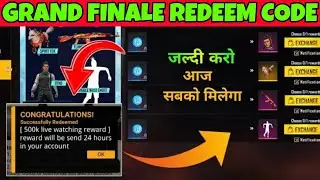 😍 GRAND FINALE REDEEM CODE | FREE FIRE REDEEM CODE TODAY | 30 JANUARY REDEEM CODE | FF TODAY REDEEM