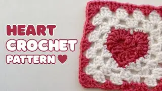 CUTE HEART PATTERN crochet / knitting for beginners