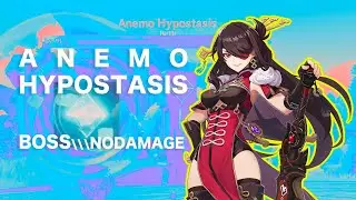 GENSHIN IMPACT - Anemo Hypostasis Boss Fight - no damage - Beidou solo