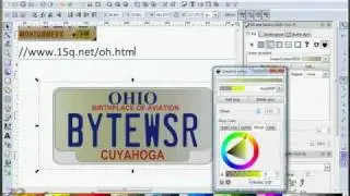 Byteweiser Inkscape Tutorial #3:  Make an Ohio License Plate