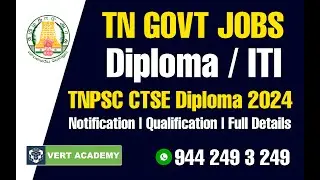 TN GOVT JOBS | TNPSC Combined Technical Services Exam (Diploma/ITI) Notification 2024 | 861 Vacancy