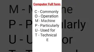 Computer Full Form // Full Form of Computer // Computer Full Form kya hai  #sorts #computer