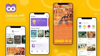 OwlBooks App UI/UX Design | Figma UI Design | Interactive design