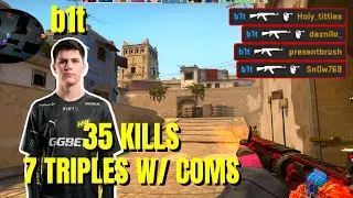 INSANE 35 KILLS b1t Mirage POV w/ m0NESY & COMS - 7 Triples - CSGO b1t POV!