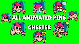 Chester Pins (Animated) | Brawl Stars | Green Screen