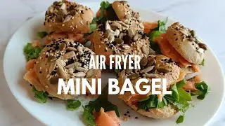 Healthy Gluten Free 4 Ingredients Air Fryer Mini Bagel | Air Fryer Recipes