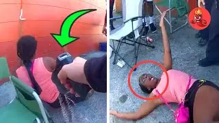 When Psycho Karen gets TASED While Fighting Cops