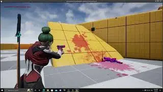 Painting the Wall with blood is so addicting || UE4 || Effects Showcase