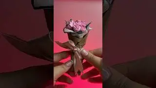 rose bouquet making 🩷                                   