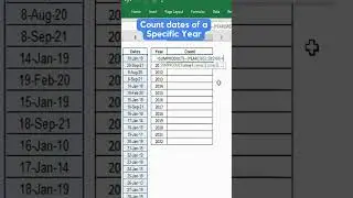 Count Dates of a Specific Year | Excel Tips 