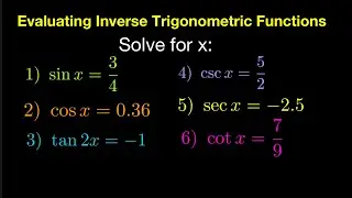 Evaluating Inverse Trigonometric Functions
