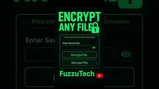 Encrypt & Decrypt ANY file in seconds! ⚡ AES Encryption Demo | Safe GUI App 🔒 