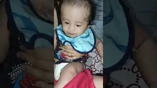 6 months old Jaden Noah eating carrots with milk || First meal
