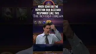 When Echo did the reputation bug blizzard responded like this 