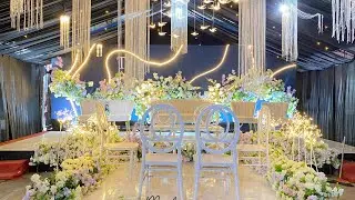 Dekorasi pelaminan 8 mtr tema hitam