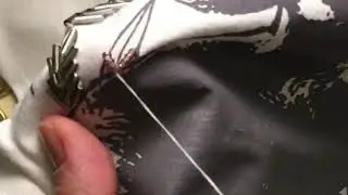 Bordado com Miçanga em camiseta de malha