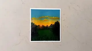 How to paint Sunset 🌇 Acrylic Painting for beginners / Landscape Painting #art #acrylicpainting