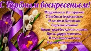 ВЕРБНОЕ ВОСКРЕСЕНЬЕ! С ПРАЗДНИКОМ ВСЕХ!