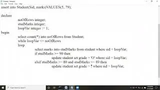 DBMS | PL / SQL Example 1