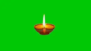 Diwali green screen diya effect video