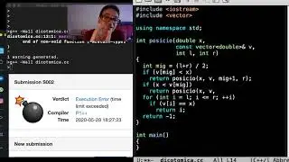 Programació 1, algorismes fonamentals, exercici de cerca dicotòmica
