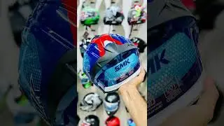 smk helmet mystic with free blue visor just ₹4999😳 #reels #safetyhelmet #automobile #bikers #shorts