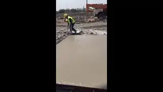 Truss concrete screed machine work video