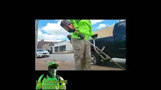 It takes me less time to service a lawn with my walk behind than with my push mower #mowinggrass