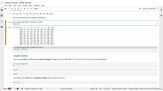 Numpy - Indexing Slicing Masking