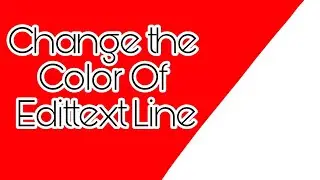 Change the colour of Edittext line using a small piece of code Sketchware tutorial