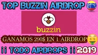 🤑Ganamos 290$ en 1 Airdrop👍 Combo AIRDROP BUZZIN Septiembre 2019 AIRDROP Activos Septiembre 2019💯