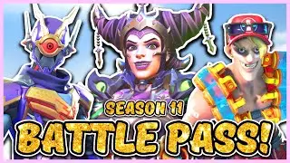 Overwatch 2 SEASON 11 BATTLE PASS Skins and Items (Ashe Mythic Skin!)