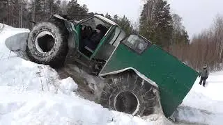 Вездеход Матиз преодоление снежных горок