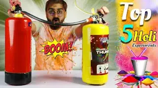₹3000 TOTA Thunder❌ Fire Extinguisher ✅ || Best 5 Holi Experiments🔥🔥  !!