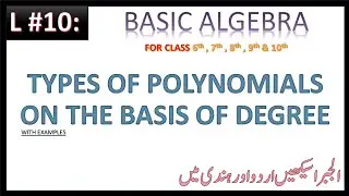 Types of polynomials on the basis of degree