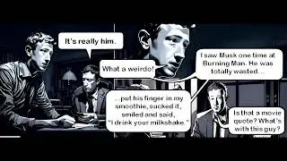 Mark Zuckerberg challenged to d*ck measuring contest by Elon Musk (AI generated)