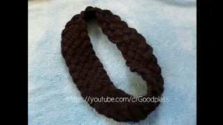Scarf snod crocheted. Snud braid for beginners.
