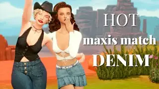 👖🔥HOT Maxis Match CC Jeans | A Cinematic Lookbook + CC Links | The Sims 4 🔥👖
