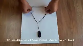 Knitted Necklace with Rubber Pendant Chain Holder for Xiaomi Mi Band 2
