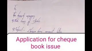 Application for cheque issue SBI..Sample letter requesting bank to issue a cheque book