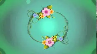 Футаж - цветочный фон Circle Vines