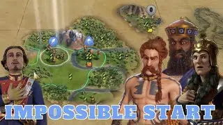 Can I survive this Impossible Start in Deity Civilization 6? Ludwig Edition