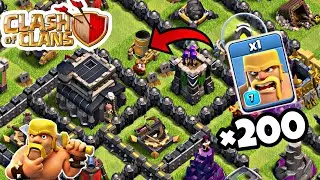 200 Barbarians challenge in clash of clans😃