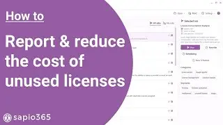 Report and reduce the cost of unused licenses