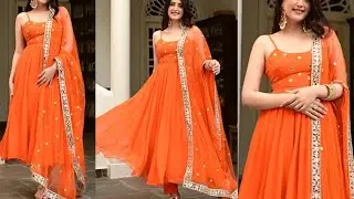 Designer strip dress cutting and stitching/Readymade style Kurti cutting /umbrella dress cutting